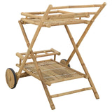 Serving Trolley with wheels Natural 79 x 67.5 x 84 cm Bamboo