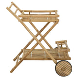 Serving Trolley with wheels Natural 79 x 67.5 x 84 cm Bamboo - Top-Down View
