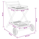 Serving Trolley with wheels Natural 79 x 67.5 x 84 cm Bamboo