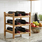 Wine Rack Bamboo Natural