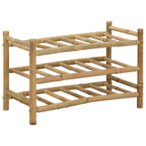 Wine Rack Natural 57 x 29.5 x 36 cm Bamboo - Front View
