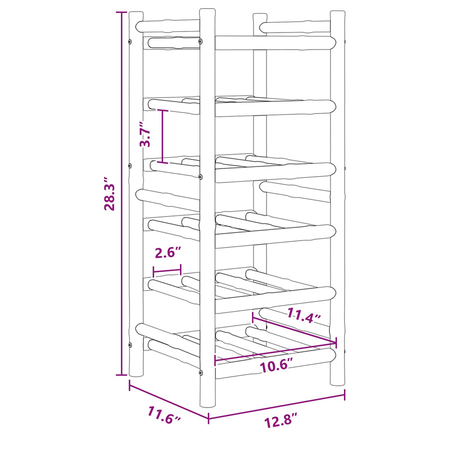 Wine Rack Bamboo Natural