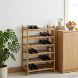 Wine Rack Natural 57 x 29.5 x 72 cm Bamboo