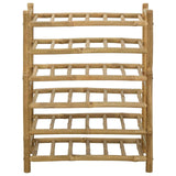 Wine Rack Natural 57 x 29.5 x 72 cm Bamboo - Side View