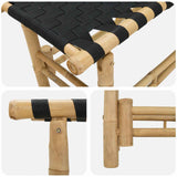 Garden Bench 80 x 38 x 40 cm Bamboo Natural Rectangular