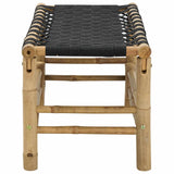 Garden Bench 80 x 38 x 40 cm Bamboo Natural Rectangular - Top-Down View