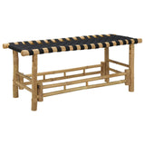Garden Bench 110 x 38 x 40 cm Bamboo Natural Rectangular - Front View