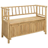 Garden Storage Bench 110 x 47 x 80 cm Bamboo Natural