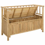 Garden Storage Bench 110 x 47 x 80 cm Bamboo Natural - Side View