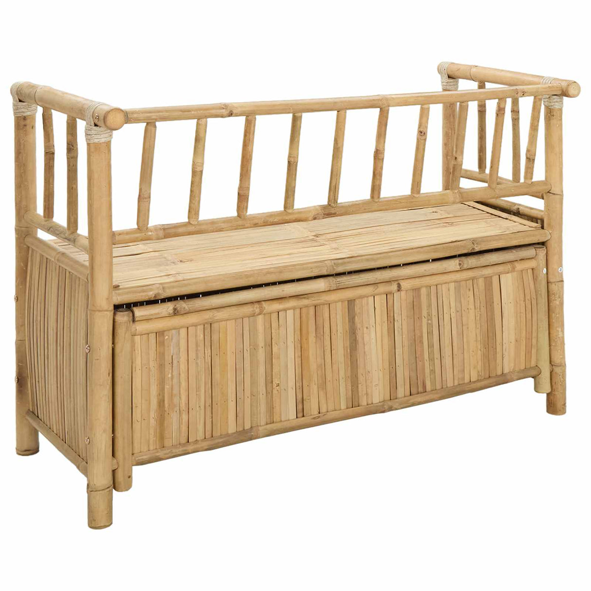Garden Storage Bench 110 x 47 x 80 cm Bamboo Natural