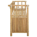 Garden Storage Bench 110 x 47 x 80 cm Bamboo Natural - 45-Degree Angle
