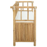 Garden Storage Bench 110 x 47 x 80 cm Bamboo Natural