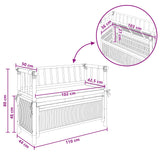 Garden Storage Bench 110 x 47 x 80 cm Bamboo Natural - Low Angle
