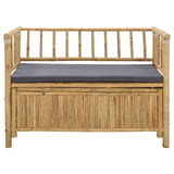 Garden Storage Bench 110 x 47 x 80 cm Bamboo Natural