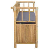 Garden Storage Bench 110 x 47 x 80 cm Bamboo Natural