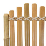 Garden Chair 4 pcs Natural Bamboo - Low Angle