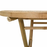 Garden Table Natural 80 x 70 cm Bamboo - Low Angle