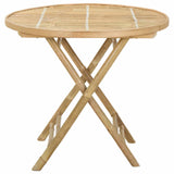 Garden Table Natural 80 x 70 cm Bamboo - 45-Degree Angle