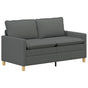 Sofa 2-Seater Dark Grey 156 x 81 x 87.5 cm Fabric