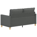 Sofa 2-Seater Dark Grey 156 x 81 x 87.5 cm Fabric