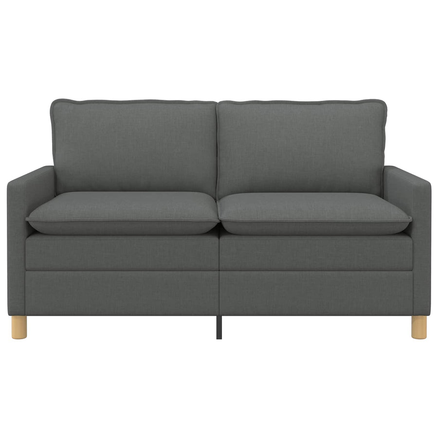 Sofa 2-Seater Dark Grey 156 x 81 x 87.5 cm Fabric