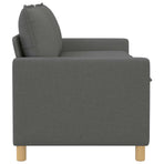Sofa 2-Seater Dark Grey 156 x 81 x 87.5 cm Fabric