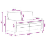 Sofa 2-Seater Dark Grey 156 x 81 x 87.5 cm Fabric
