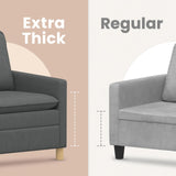 Sofa Dark Grey Fabric - Close-Up Angle