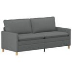 Sofa 3-Seater Dark Grey 196 x 81 x 87.5 cm Fabric