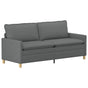 Sofa 3-Seater Dark Grey 196 x 81 x 87.5 cm Fabric