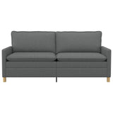 Sofa Dark Grey 196 x 81 x 87.5 cm Fabric - Side View