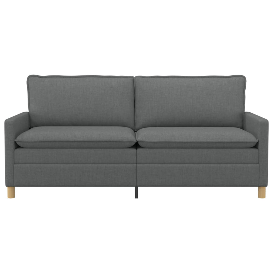 Sofa 3-Seater Dark Grey 196 x 81 x 87.5 cm Fabric