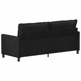Sofa Black 196 x 81 x 87.5 cm Velvet - 45-Degree Angle