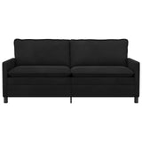 Sofa Black 196 x 81 x 87.5 cm Velvet - Side View