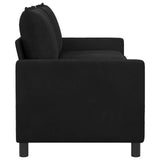 Sofa Black 196 x 81 x 87.5 cm Velvet - Top-Down View