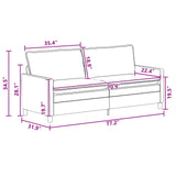 Sofa Black 196 x 81 x 87.5 cm Velvet