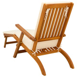 Reclining and Folding Sunlounger 55 x 146 x 91 cm - Close-Up Angle