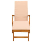 Reclining and Folding Sunlounger 55 x 146 x 91 cm
