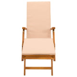 Reclining and Folding Sunlounger 55 x 146 x 91 cm - 45-Degree Angle