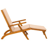 Reclining and Folding Sunlounger 55 x 146 x 91 cm