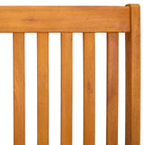 Reclining and Folding Sunlounger 2 pcs Solid Acacia Wood