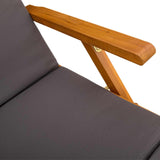 Reclining and Folding Sunlounger 2 pcs Solid Acacia Wood Grey - Extra Image