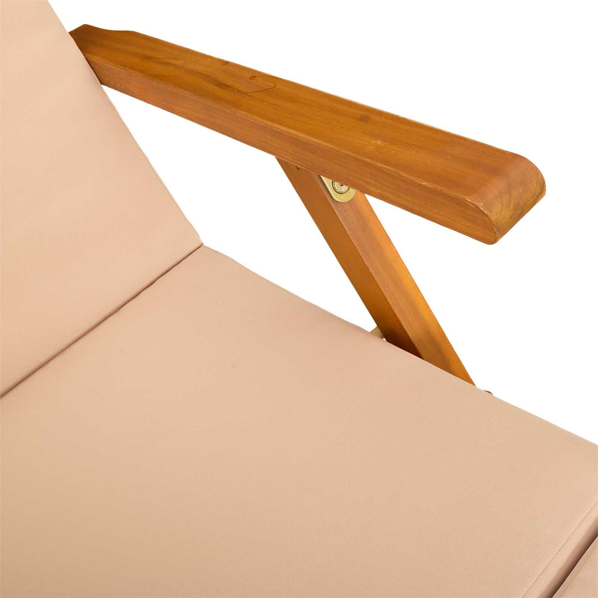 Reclining and Folding Sunlounger 2 pcs Solid Acacia Wood