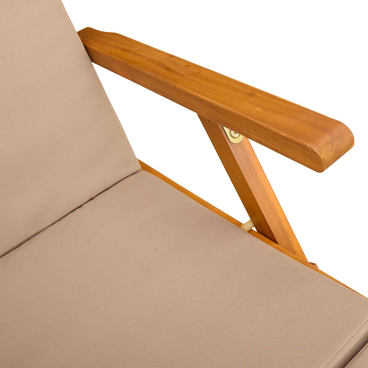 Reclining and Folding Sunlounger 2 pcs Solid Acacia Wood