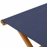 Deck Chair 2 pcs Solid Eucalyptus Wood Blue - 45-Degree Angle
