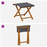Deck Chair 2 pcs Solid Eucalyptus Wood Grey