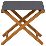 Deck Chair 2 pcs Solid Eucalyptus Wood Grey - Top-Down View