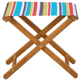 Deck Chair 2 pcs Solid Eucalyptus Wood Multicolour