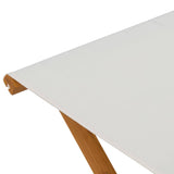 Deck Chair 2 pcs Solid Eucalyptus Wood Cream - 45-Degree Angle
