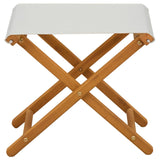 Deck Chair 2 pcs Solid Eucalyptus Wood Cream - Top-Down View